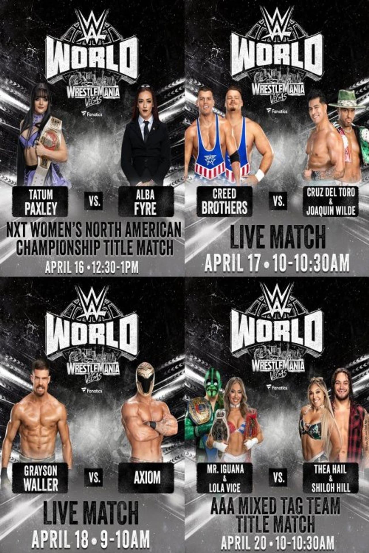 LIVE matches from WWE World: April 19, 2026 Part 2 preview 2