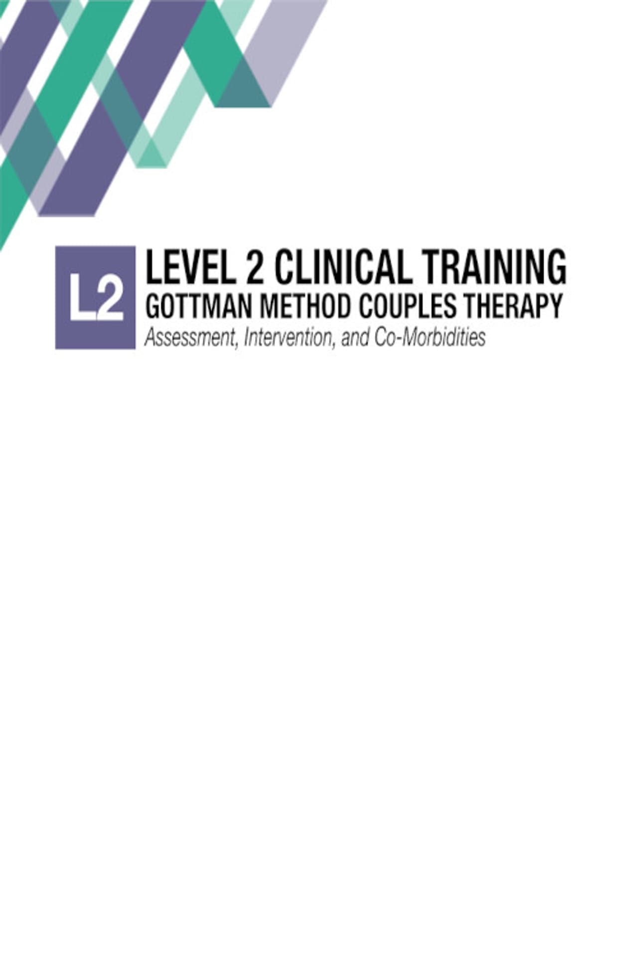 Gottman Method Couples Therapy – Level 2