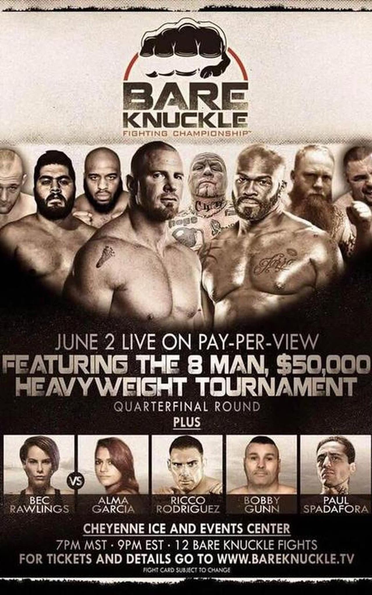 Bare Knuckle Fighting Championship 1 preview 1