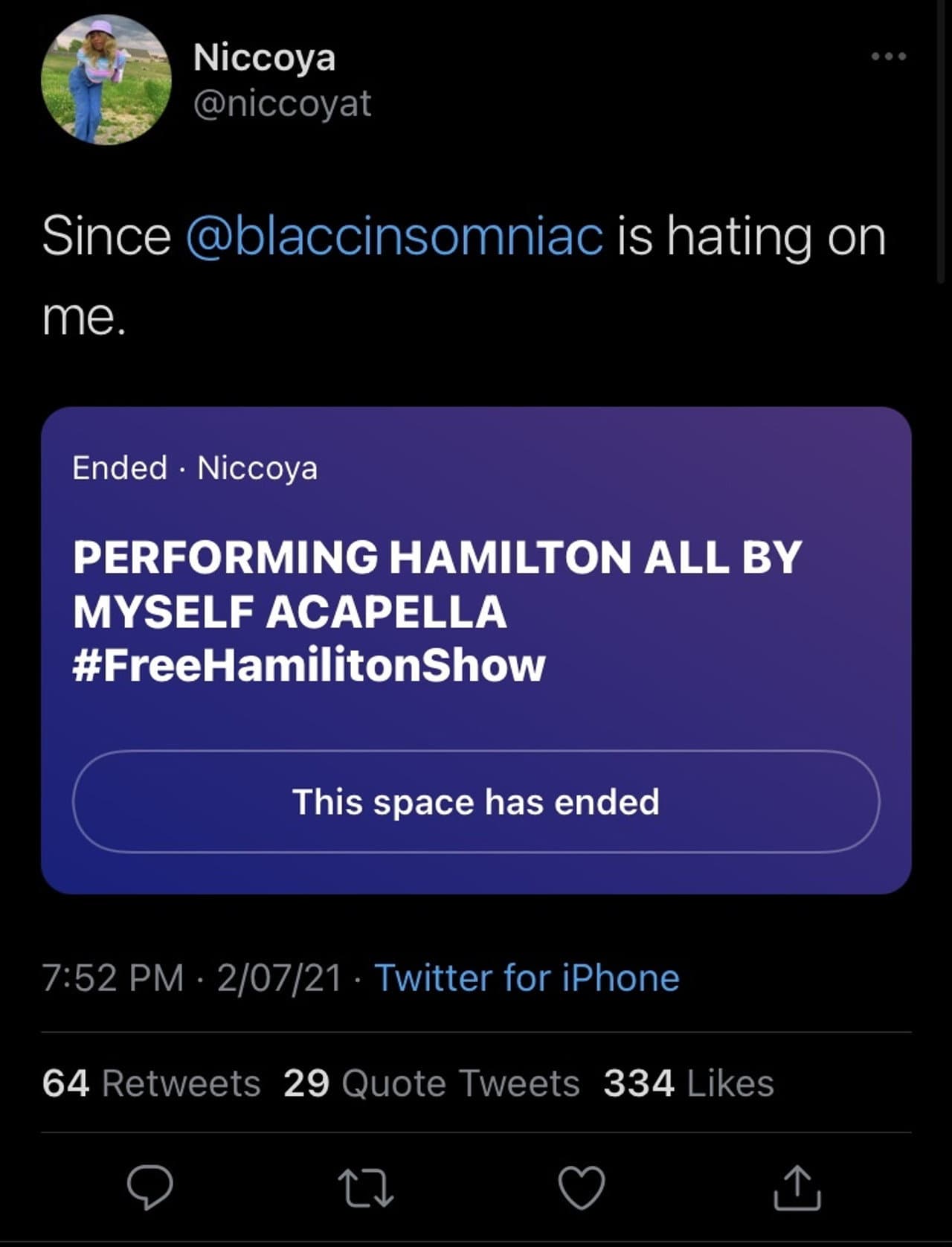 Hamilton: The Spaces Performance preview 1