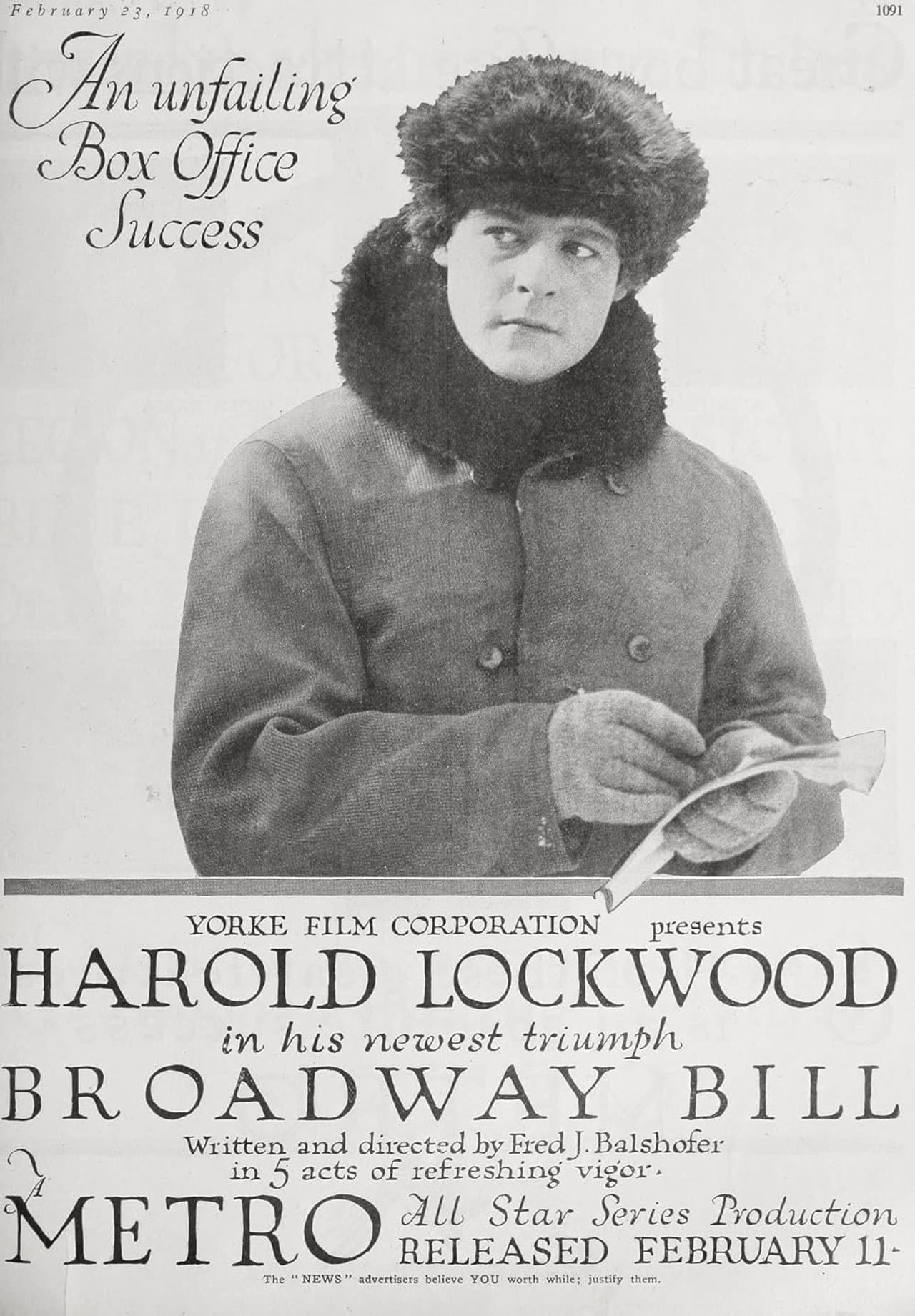 Broadway Bill preview 2