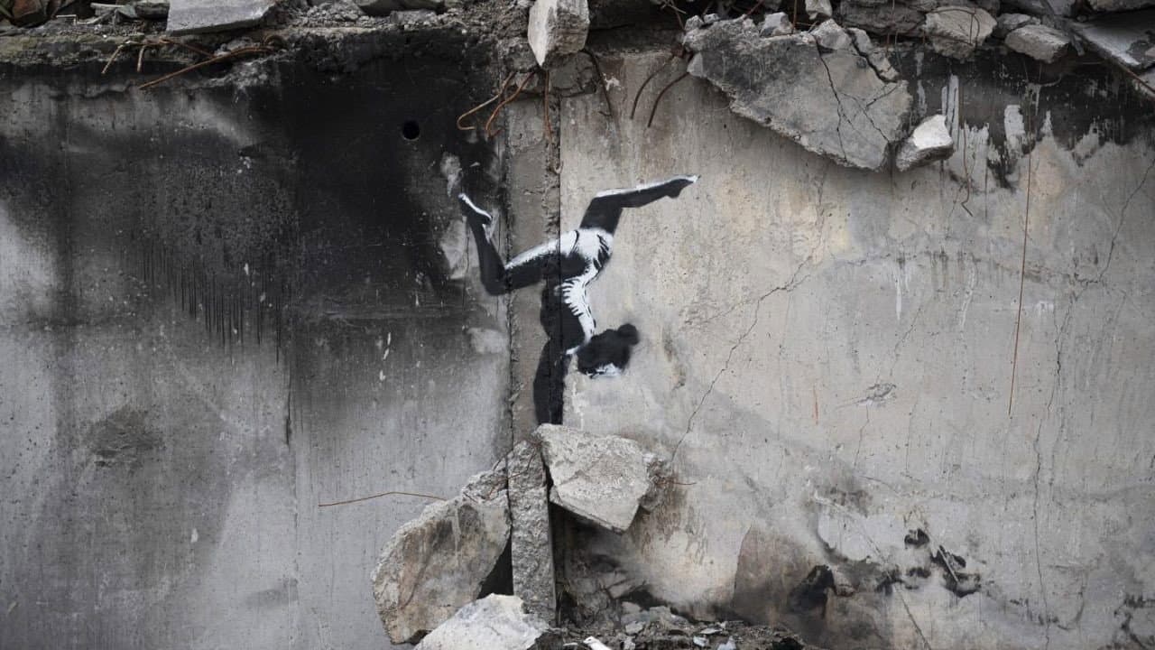 Art Vs War: Banksy And C215 In Borodianka, Ukraine