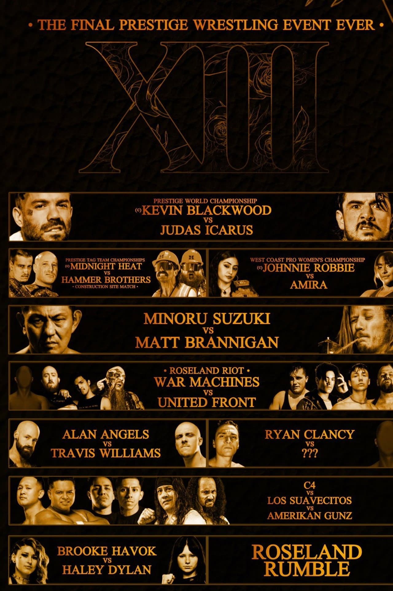 Prestiege Wrestling Roseland XIII preview 1