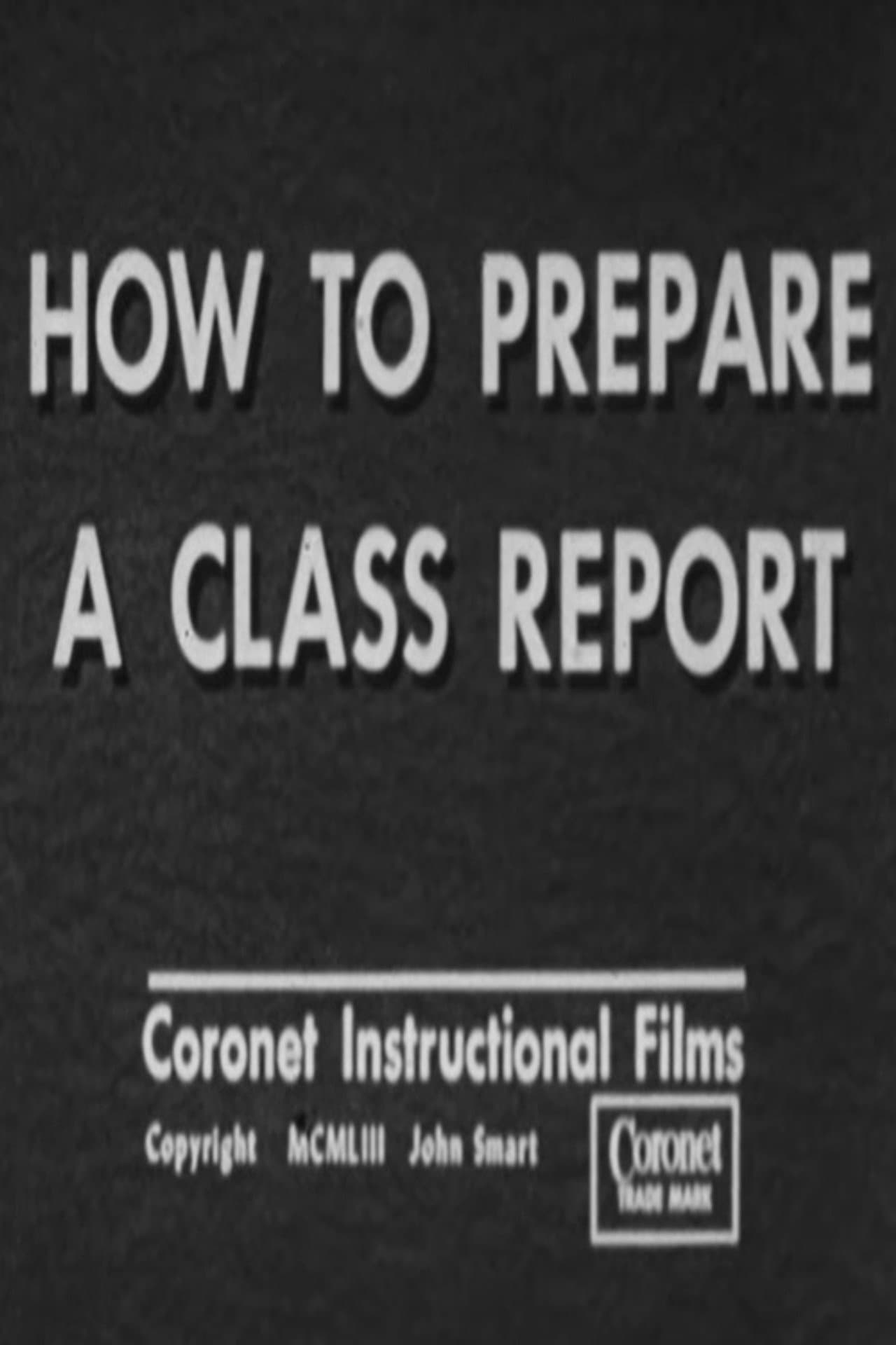 How to Prepare a Class Report preview 2