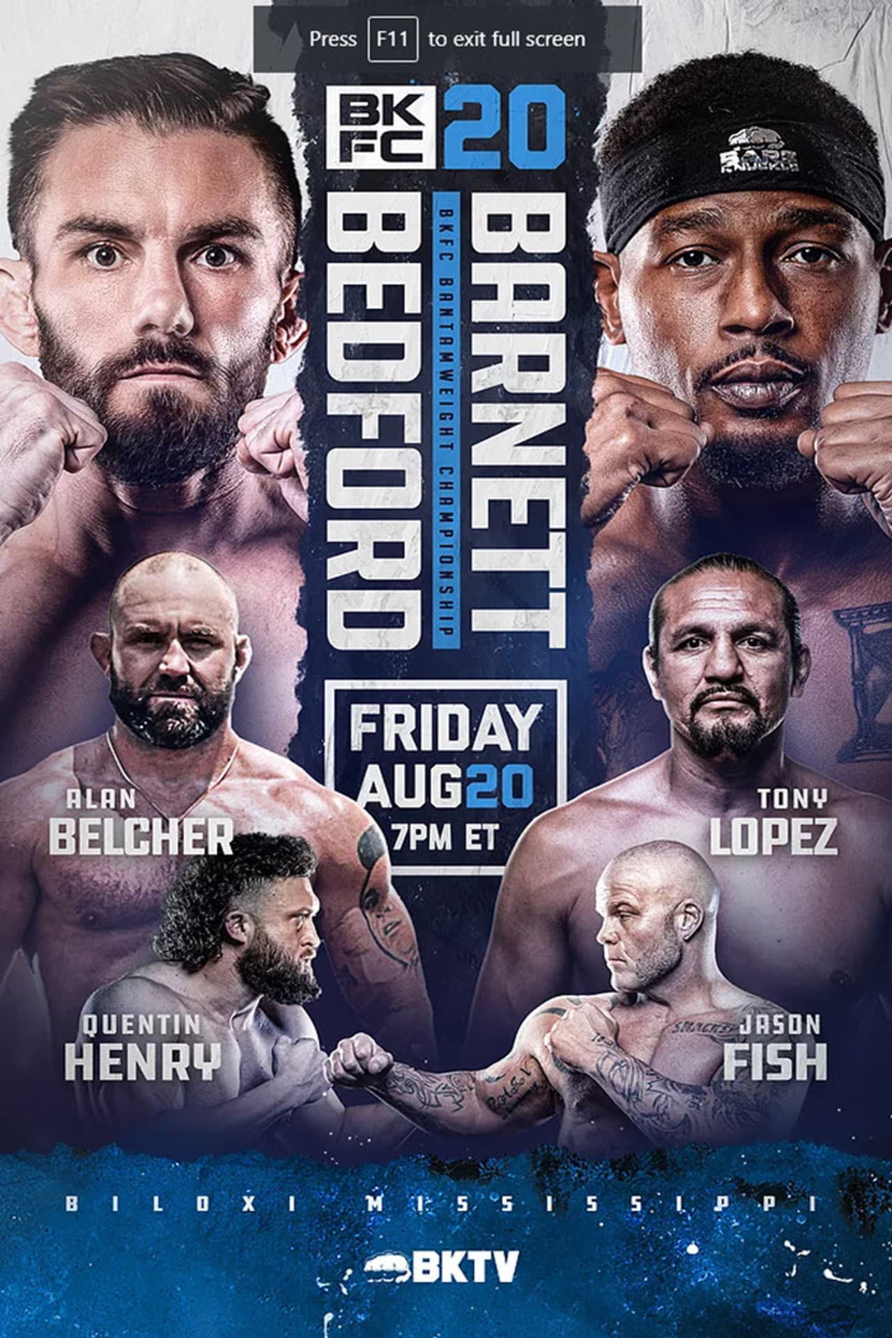 BKFC 20: Bedford vs. Barnett preview 1
